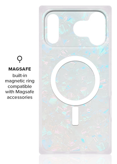 Opal Shell Square iPhone Case #iPhone 17 Pro + MagSafe
