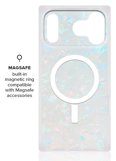 Opal Shell Square iPhone Case #iPhone 18 Pro Max + MagSafe,iPhone 18 Pro + MagSafe