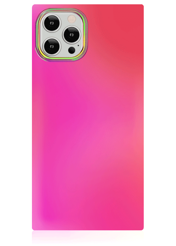 Pink Iridescent Satin SQUARE iPhone Case - FLAUNT cases Pink Iridescent Satin SQUARE iPhone Case - FLAUNT cases
