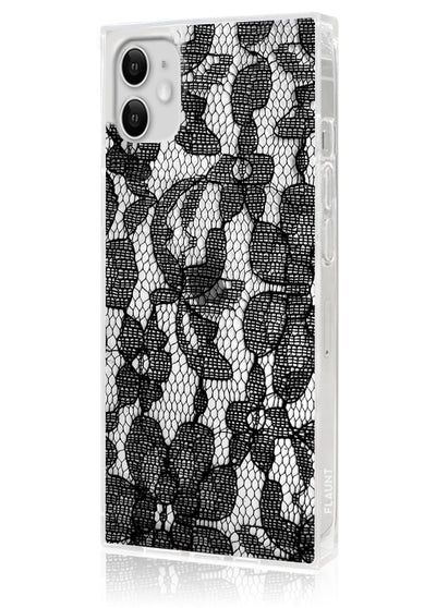 Black Lace Square iPhone Case #iPhone 11