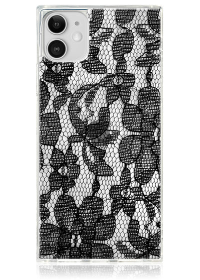 Black Lace Square iPhone Case #iPhone 11
