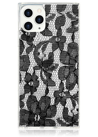 Black Lace Square iPhone Case #iPhone 11 Pro Max