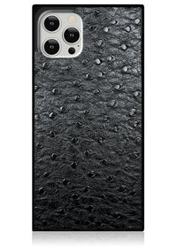 ["Black", "Ostrich", "Faux", "Leather", "Square", "iPhone", "Case", "#iPhone", "12", "Pro", "Max"]