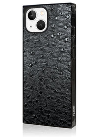 ["Black", "Ostrich", "Faux", "Leather", "Square", "iPhone", "Case", "#iPhone", "13"]