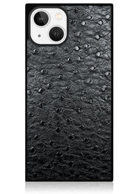 ["Black", "Ostrich", "Faux", "Leather", "Square", "iPhone", "Case", "#iPhone", "13"]