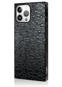 ["Black", "Ostrich", "Faux", "Leather", "Square", "iPhone", "Case", "#iPhone", "13", "Pro", "Max"]