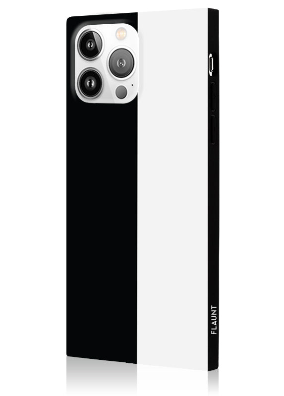 SQUARE Black and White Colorblock iPhone Case