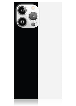 Black and White Colorblock Square iPhone Case #iPhone 15 Pro Max