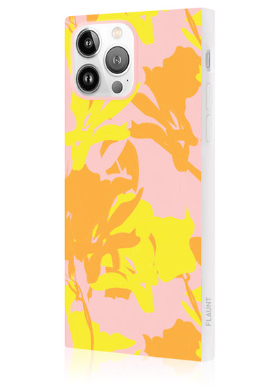 Blush Blossom Square iPhone Case #iPhone 13 Pro Max + MagSafe