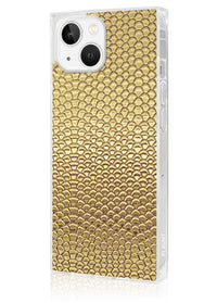 ["Gold", "Metallic", "Snakeskin", "Faux", "Leather", "Square", "iPhone", "Case", "#iPhone", "13"]