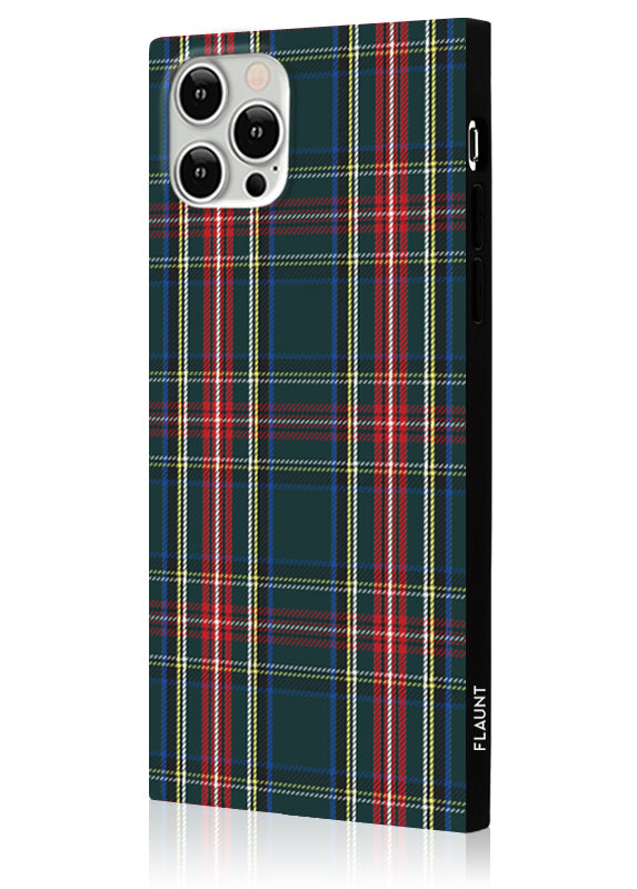 Green Plaid SQUARE® iPhone Case FLAUNT cases