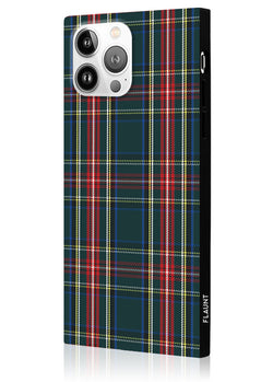 Green Plaid Square iPhone Case #iPhone 13 Pro + MagSafe