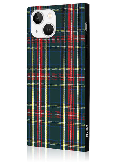 Green Plaid Square iPhone Case #iPhone 15 Plus