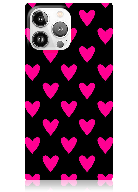 iPhone15 / black 【dress HEART 】 Heart iPhone Case | The SQUARE® Case - FLAUNT cases