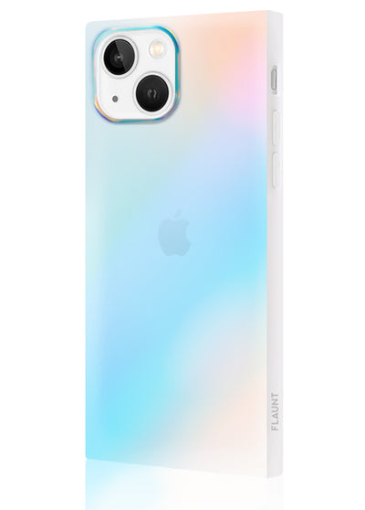 Iridescent Satin Square iPhone Case #iPhone 15 Plus