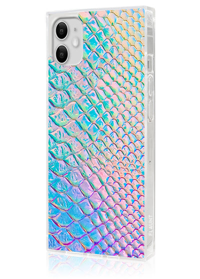 Iridescent Crocodile Square iPhone Case #iPhone 11