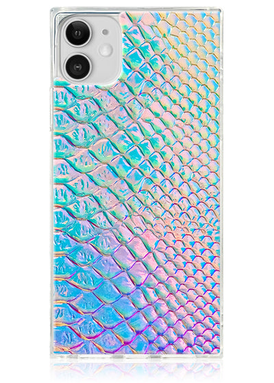 Iridescent Crocodile Square iPhone Case #iPhone 11