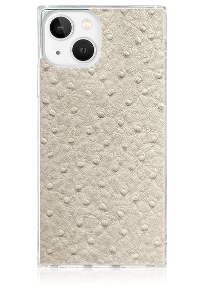 Ivory Ostrich Square iPhone Case #iPhone 15 Plus