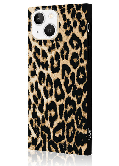 Leopard Print Square iPhone Case #iPhone 17e/16e/14/13