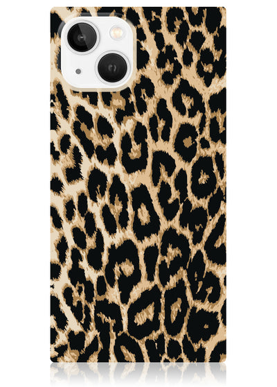 Leopard Print Square iPhone Case #iPhone 17e/16e/14/13