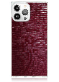 ["Maroon", "Lizard", "Square", "iPhone", "Case", "#iPhone", "13", "Pro", "Max", "+", "MagSafe"]