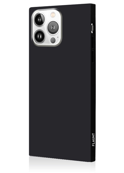 Matte Black Square iPhone Case #iPhone 15 Pro