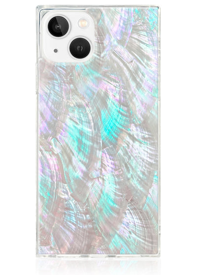Mother of Pearl Square iPhone Case #iPhone 15 Plus