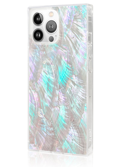 Mother of Pearl Square iPhone Case #iPhone 16 Pro Max + MagSafe