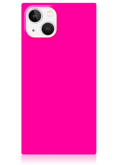Neon Pink Square iPhone Case #iPhone 15