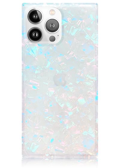 Opal Shell Square iPhone Case #iPhone 15 Pro