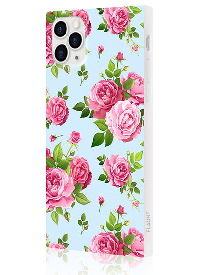 Pink Rose Bouquet Square iPhone Case #iPhone 11 Pro Max