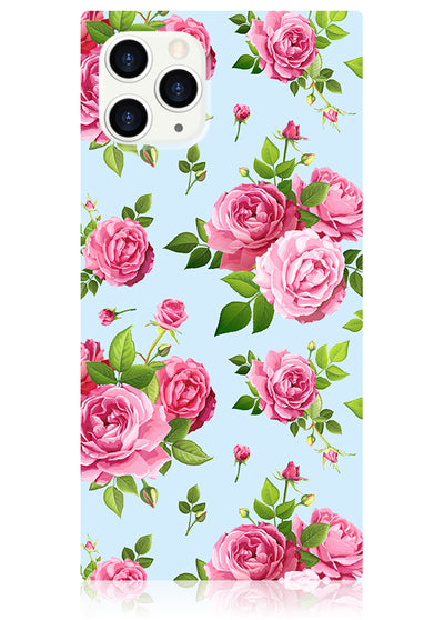 Pink Rose Bouquet Square iPhone Case #iPhone 11 Pro Max