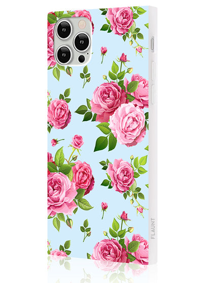 Pink Rose Bouquet Square iPhone Case #iPhone 12 / iPhone 12 Pro