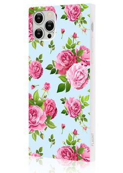 Pink Rose Bouquet Square iPhone Case #iPhone 12 Pro Max