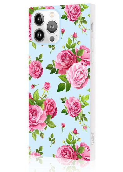 Pink Rose Bouquet Square iPhone Case #iPhone 13 Pro