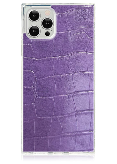 Purple Crocodile Square iPhone Case #iPhone 12 / iPhone 12 Pro
