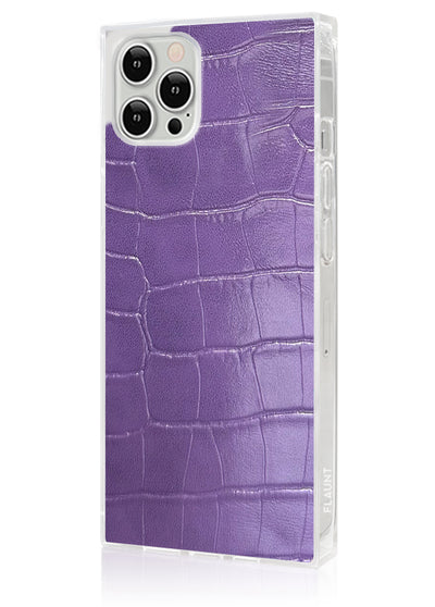 Purple Crocodile Square iPhone Case #iPhone 12 Pro Max