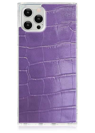 Purple Crocodile Square iPhone Case #iPhone 12 Pro Max