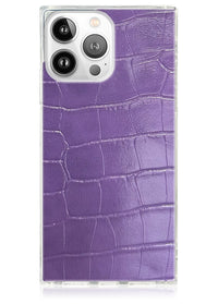 ["Purple", "Crocodile", "Square", "iPhone", "Case", "#iPhone", "14", "Pro"]