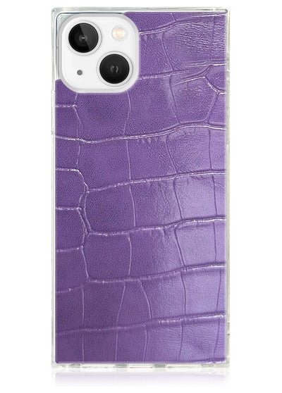 Purple Crocodile Square iPhone Case #iPhone 15