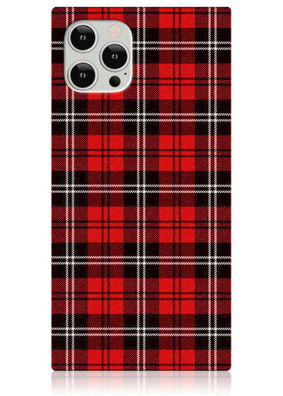 Red Plaid Square iPhone Case #iPhone 12 / iPhone 12 Pro