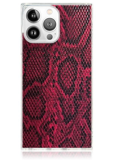 Red Python Square iPhone Case #iPhone 14 Pro
