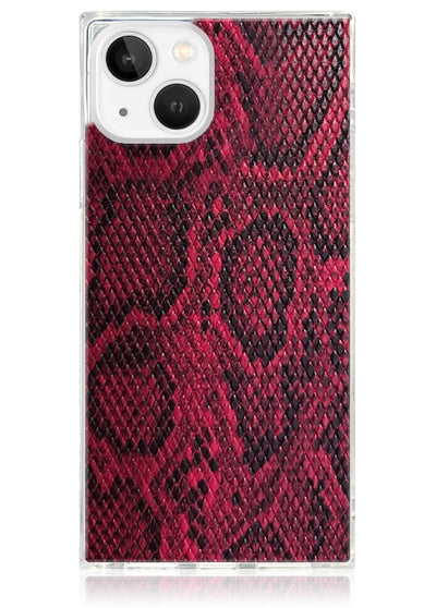 Red Python Square iPhone Case #iPhone 15