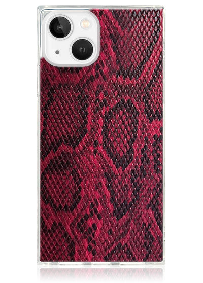 Red Python Square iPhone Case #iPhone 15 Plus