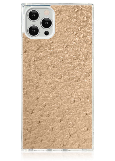 Tan Ostrich SQUARE iPhone Case #iPhone 12 Pro Max