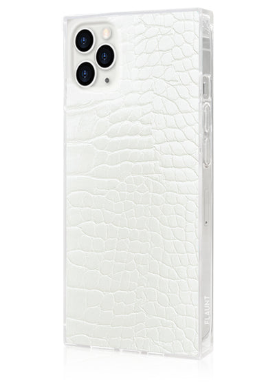 White Crocodile Square iPhone Case #iPhone 11 Pro