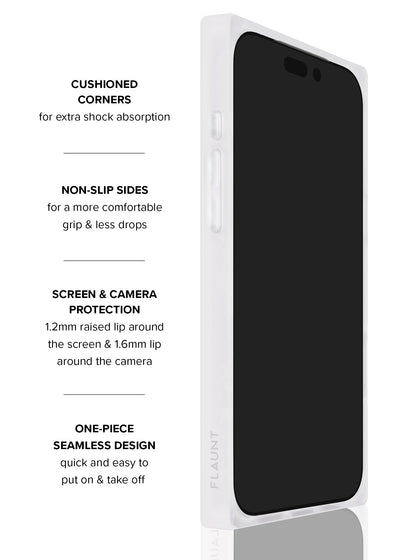 Pink Iridescent Satin Square iPhone Case #iPhone 17 Pro Max + MagSafe