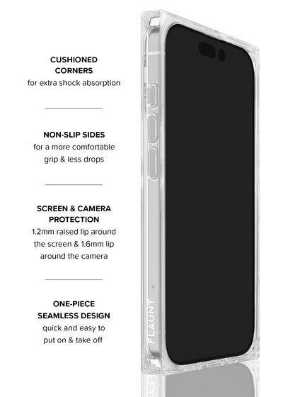 Pink Mother of Pearl Square iPhone Case #iPhone 17 + MagSafe