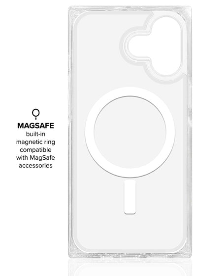 Pink Mother of Pearl Square iPhone Case #iPhone 17 + MagSafe