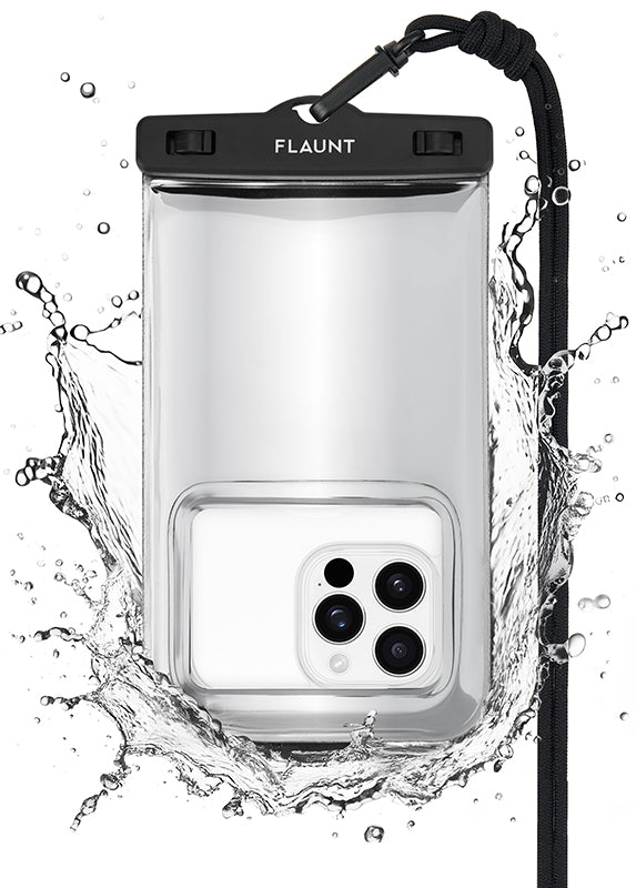 Silver Metallic Waterproof Phone Pouch